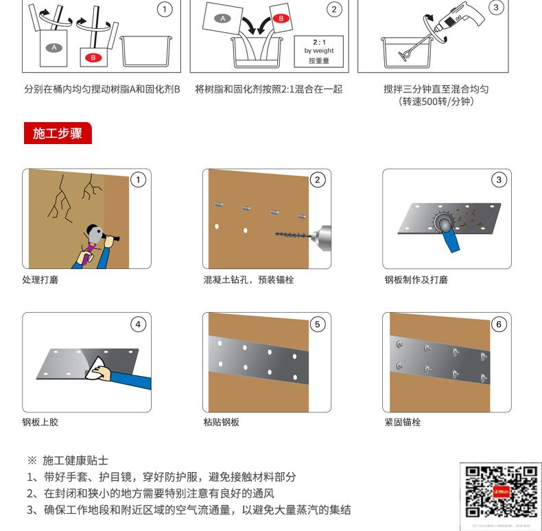 包钢毛感乡粘钢加固施工过程